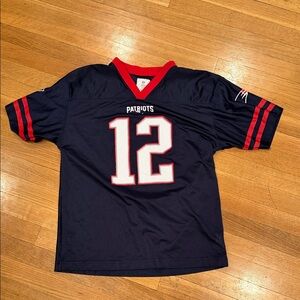 NFL Team Apparel Youth Jersey - Navy and Red. Size kids XL